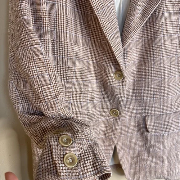 Free People We the Free Bowie Boyfrind Fit Oversized Two Button Blazer Plaid S - Picture 4 of 6